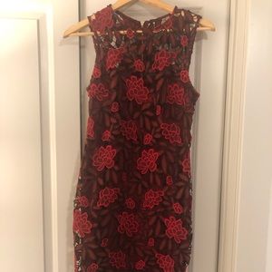 Calvin Klein Size 4 Maroon Dress